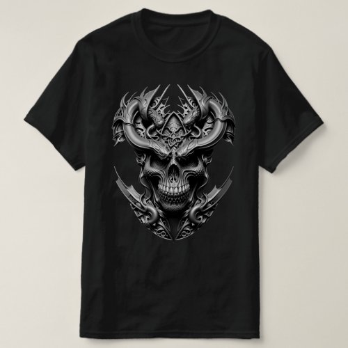 Ambiguous Art Dragon Alien Creature Skull Design T_Shirt