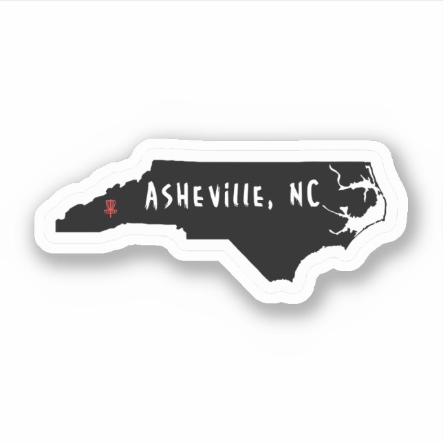 Ambiguous Disc Golf Asheville NC Sticker (Front)