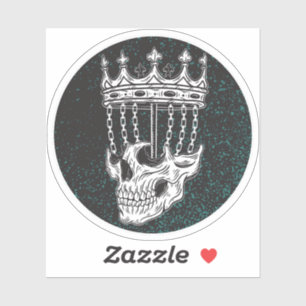 Ambiguous Disc Golf Skull Basket Sticker