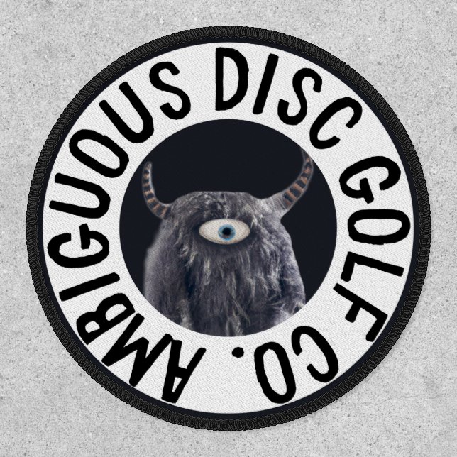Ambiguous Disc Golf Velcro Patch (Front)
