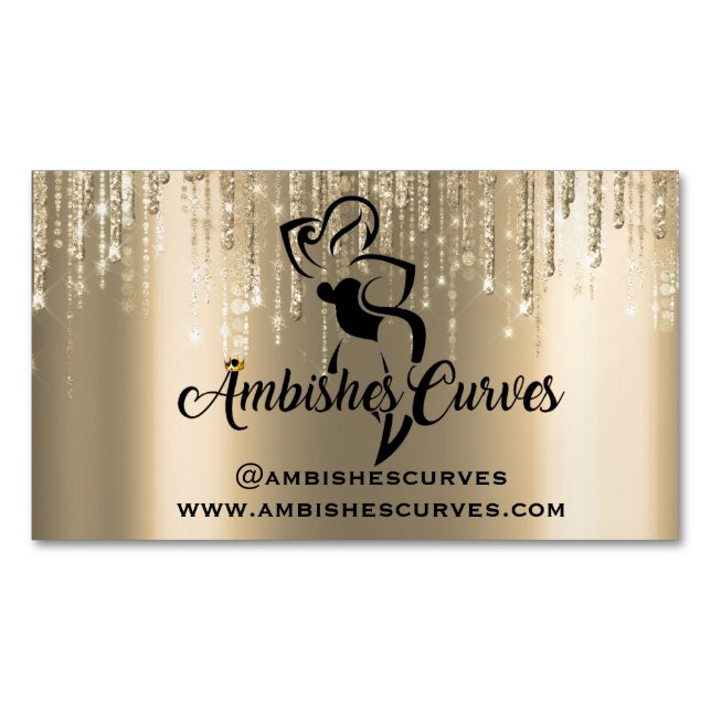 @ambishescurves www.ambishescurves.com business card magnet (Front)