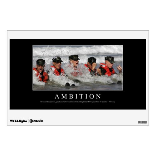 Ambition Inspirational Quote Wall Sticker