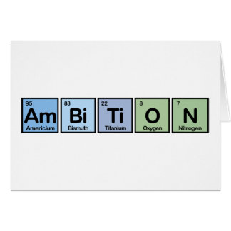 Ambition made of Elements Cards