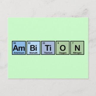 Ambition made of Elements Postcard