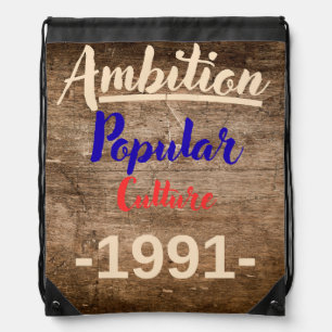 Ambition: Popular Culture Drawstring Bag