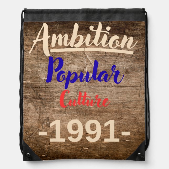 Ambition: Popular Culture Drawstring Bag (Front)