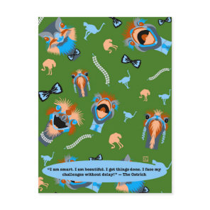 Ambitious Ostriches Postcard