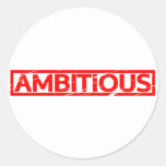 Ambitious Stamp Classic Round Sticker