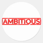 Ambitious Stamp Classic Round Sticker