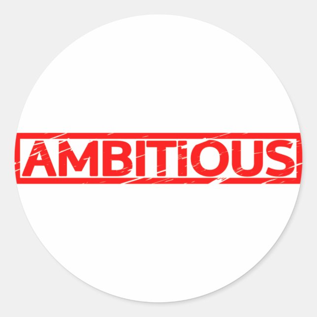 Ambitious Stamp Classic Round Sticker (Front)