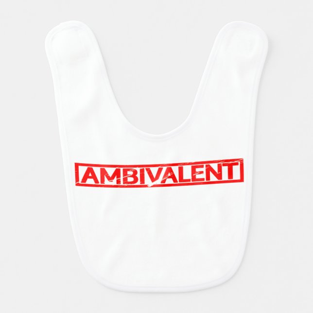 Ambivalent Stamp Baby Bib (Front)