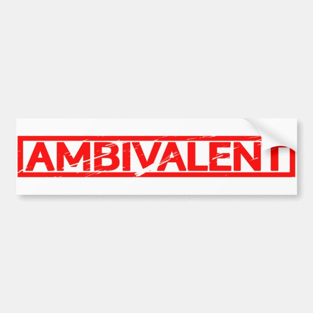 Ambivalent Stamp Bumper Sticker (Front)