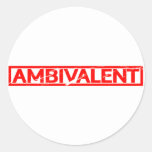 Ambivalent Stamp Classic Round Sticker