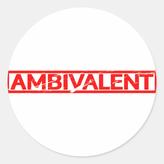 Ambivalent Stamp Classic Round Sticker (Front)