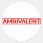 Ambivalent Stamp Classic Round Sticker