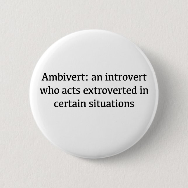 Ambivert Definition Pinback Button (Front)
