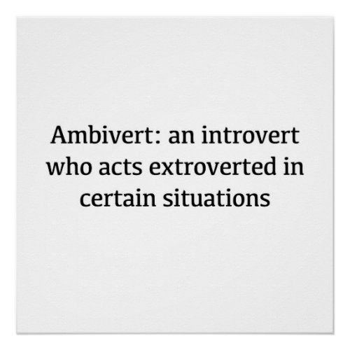 Ambivert Definition Poster