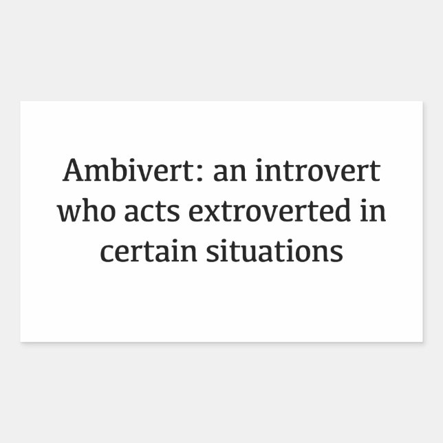 Ambivert Definition Rectangular Sticker (Front)