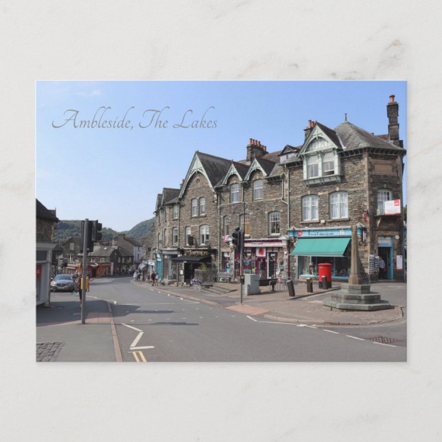 Ambleside Town Centre, The Lakes, England Postcard (Front)