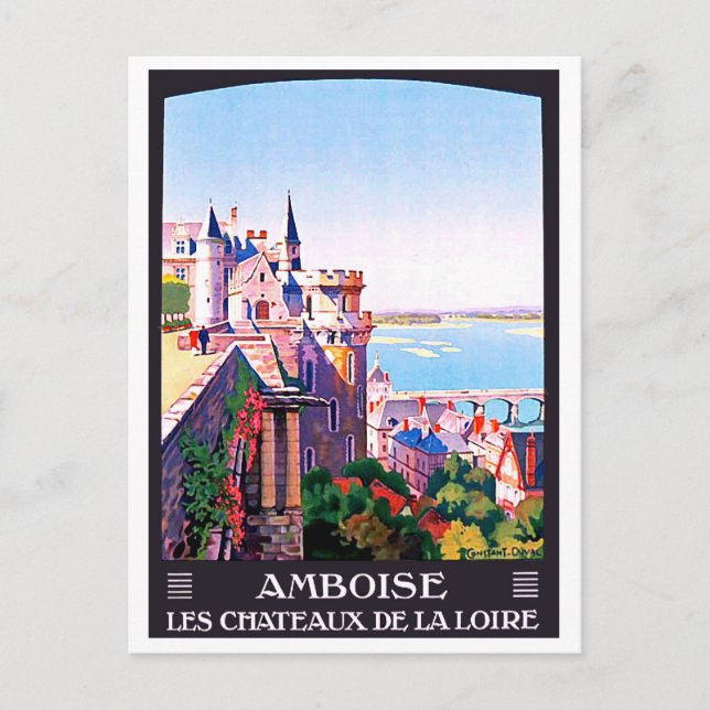 Amboise, medieval castle, France Postcard (Front)