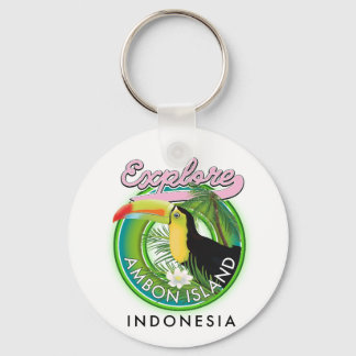 Ambon Island Indonesia travel logo Keychain