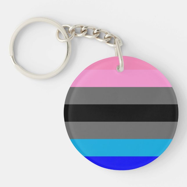 Ambonec Pride Flag Keychain (Front)