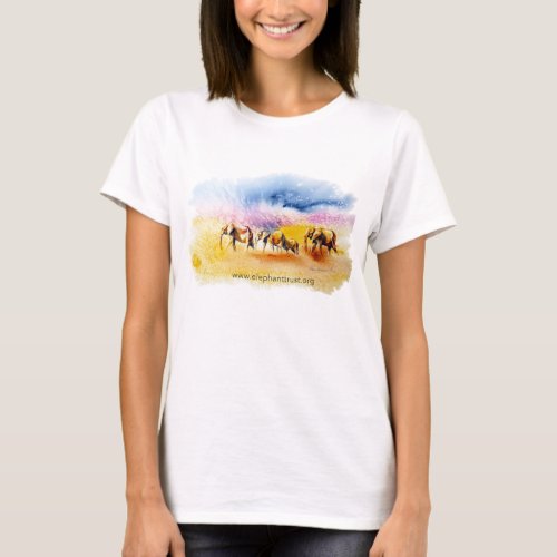 Amboseli Elephant Herd print T_Shirt