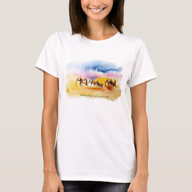 Amboseli Elephant Herd print T-Shirt (Front)