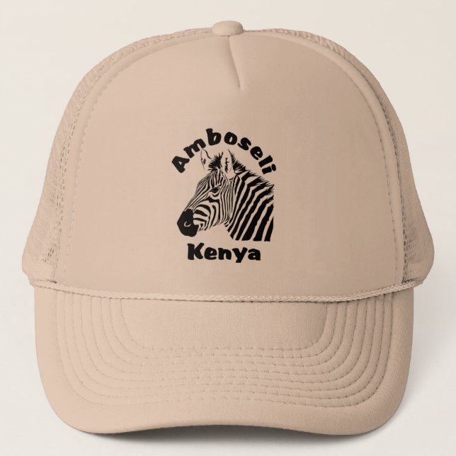 Amboseli kenya Zebra Safari Cap (Front)