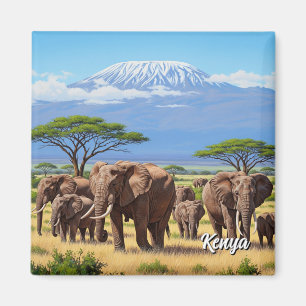 Amboseli National Park Kenya Elephants Magnet