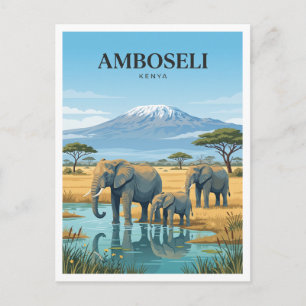 Amboseli National Park Kimana Kenya Gift Postcard