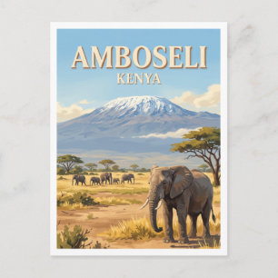 Amboseli National Park Kimana Kenya Postcard