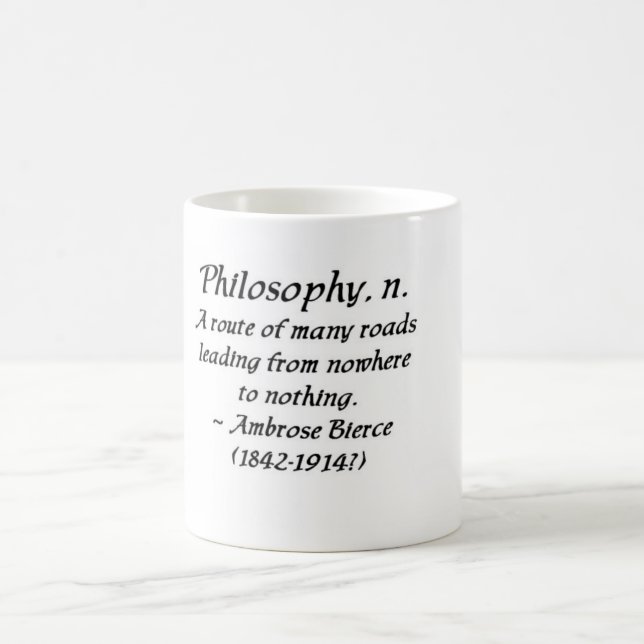 Ambrose Bierce on philosophy Coffee Mug (Center)