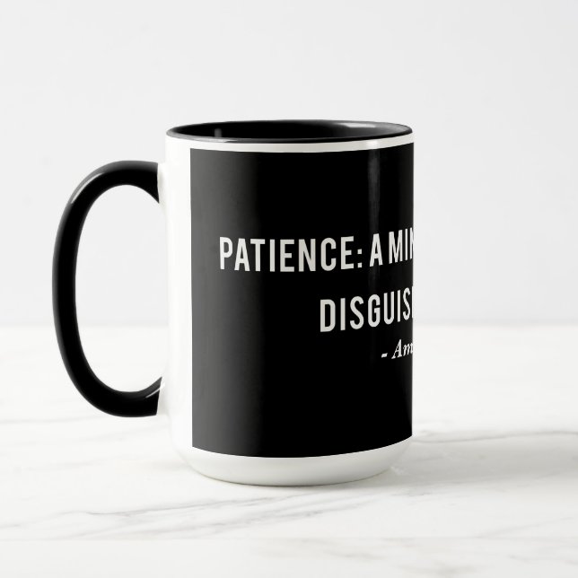 Ambrose Bierce Patience Definition Quote Mug (Left)