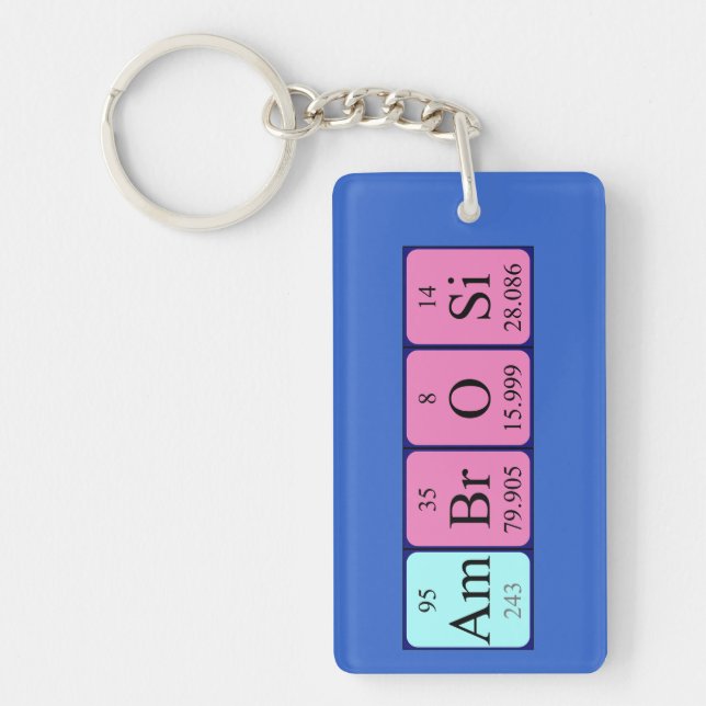 Ambrosi periodic table name keyring (Front)