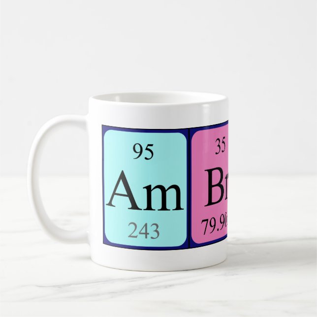 Ambrosi periodic table name mug (Left)