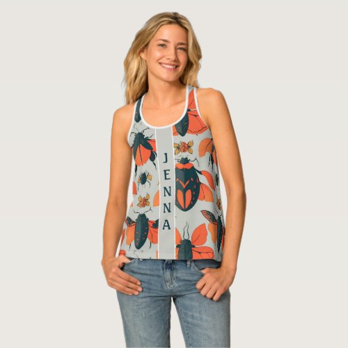 Ambrosia Beetle Retro Colourful Custom Pattern Tank Top