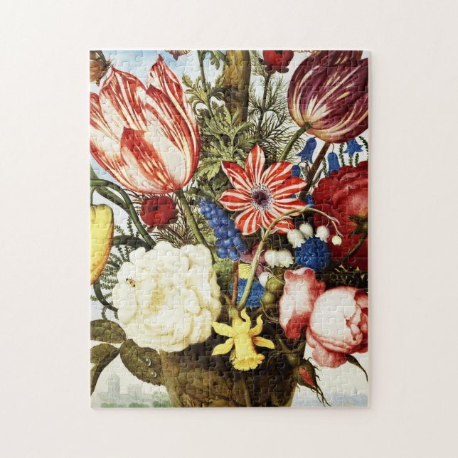 Ambrosius Bosschaert The Elder - Bouquet Of Flower Jigsaw Puzzle (Vertical)