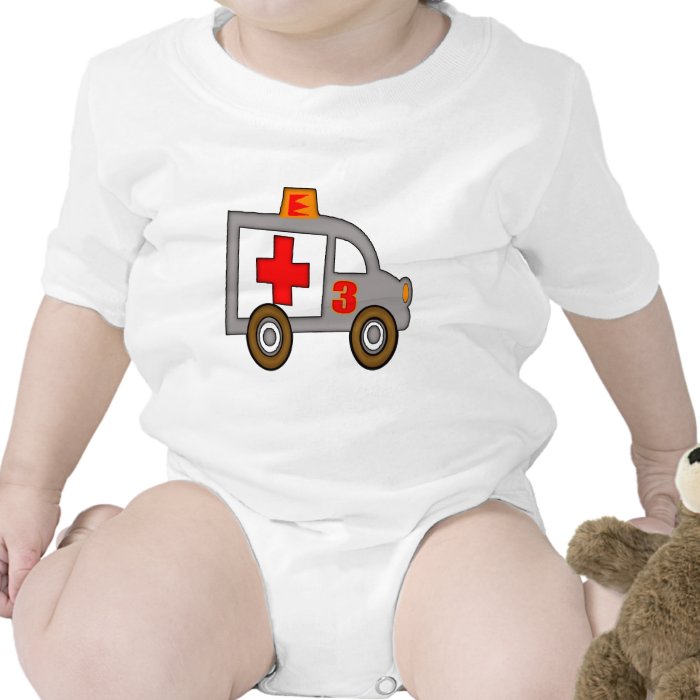 Ambulance 3rd Birthday Gifts Bodysuits