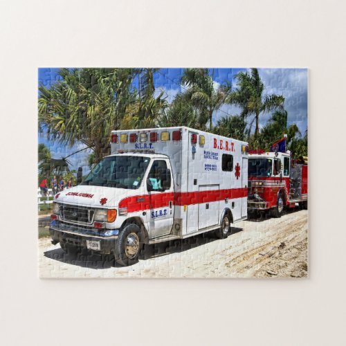ambulance and firetruck jigsaw puzzle