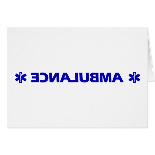 Ambulance (backward) cards (Front Horizontal)