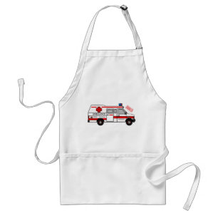 Ambulance cartoon illustration adult apron