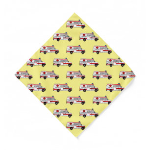 Ambulance cartoon illustration bandana