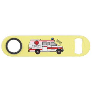 Ambulance cartoon illustration bar key
