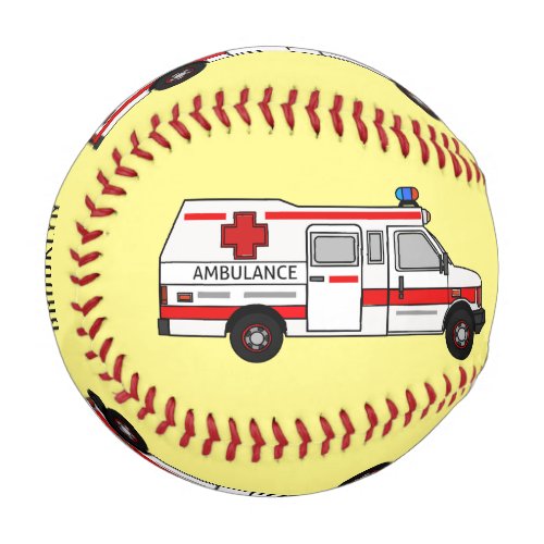 Ambulance cartoon illustration baseball
