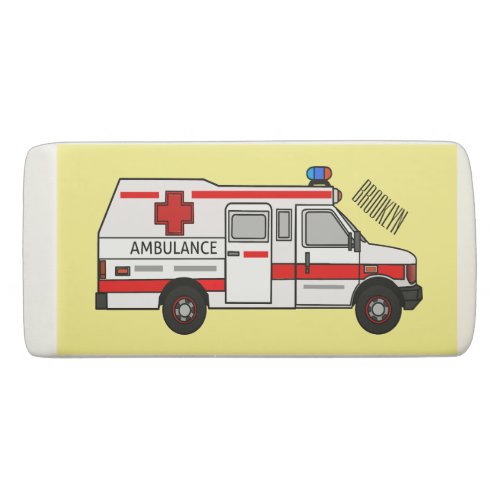 Ambulance cartoon illustration eraser