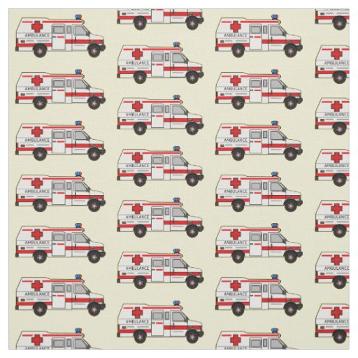 Ambulance cartoon illustration fabric
