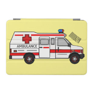 Ambulance cartoon illustration iPad mini cover