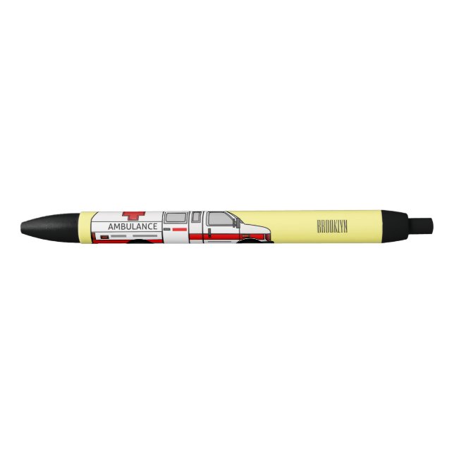 Ambulance cartoon illustration pen (Front)