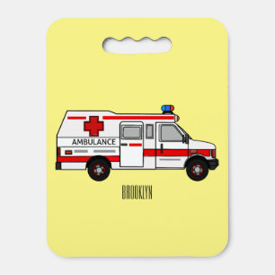 Ambulance cartoon illustration seat cushion